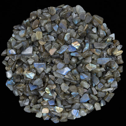 ZAICUS Labradorite Crystal Chips Bulk Gemstone Healing Crystal Natural Irregular Shaped Crushed Stone Reik Healing Tumbled Chips Crystal Chips for Witchcraft & Jewelry Making Home Decoration 1 Lb