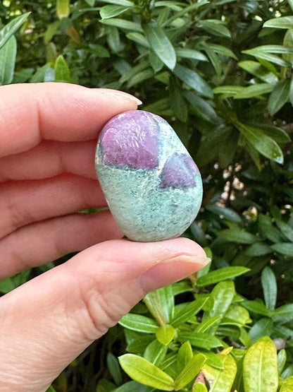 GAF TREASURES Wholesale Ruby Fuchsite Tumbled Stones, Polished Natural Ruby Fuchsite Gemstone, Ruby Fuchsite Polished Rocks (Ruby Fuchsite, 0.25 Pound)