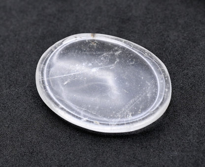 Amazing Gemstone Clear Quartz Crystal Worry Stone Crystals and Healing Stones - Worry Stones for Stress Relief Gift - Piedra Crystal Fidget for Meditation - Unique Stocking Stuffers and Birthday Gift