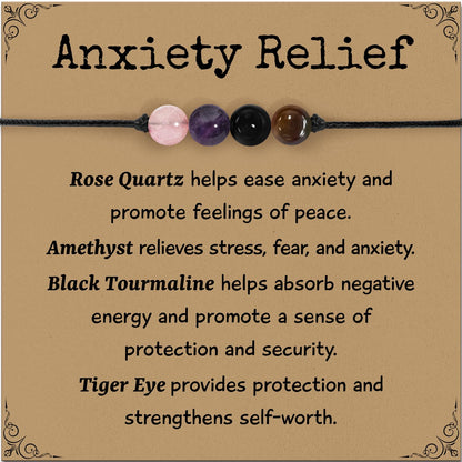 ZOKCC Crystal Healing Bracelets Gifts for Women: Mothers Day Gifts for Mom - Spiritual Natural Stone Empath Protection Bracelets Birthday Graduation Gifts for Friends Sister Mom Daughter