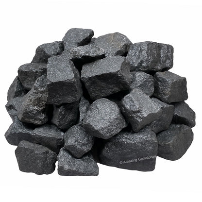 Amazing Gemstone 2 Pieces Hematite Raw Crystals and Healing Stones, Natural Rocks for Tumbling and DIY Raw Stones and Crystals