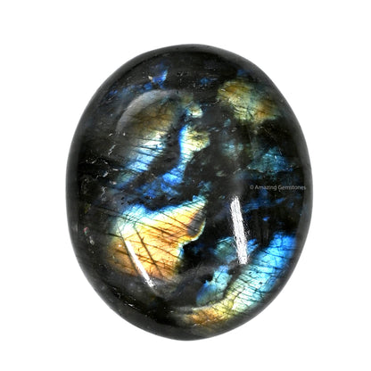 Amazing Gemstone Labradorite Crystals, Healing Stones - Large Palm Stone Crystals Piedra for Good Luck, Balanced Positive Energy, Meditation - Unique Stocking Stuffers, Birthday Gifts for Women, Men