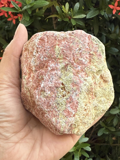 GAF TREASURES XL Raw Unakite, 3-4" Natural Rough Unakite, Unakite Rough, Unakite Healing Rough Crystal (Unakite, 0.5-1 lb)