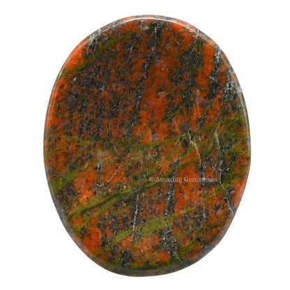 Amazing Gemstone Unakite Worry Stone Crystals and Healing Stones - Worry Stones for Stress Relief - Piedra Crystal Fidget for Meditation, Calming, Relaxation - Unique Stocking Stuffers