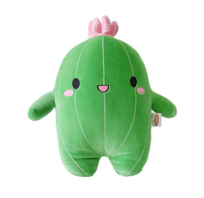 BABOLI Cuddly Cactus Stuffed Plant Pillow with Smile Face and Pink Antenna Honey Cacti Plush Soft Toy Pretty Sweet Mascot Gifts for Kids Girls and Boys Present for Birthday or Party 22.7 Inches