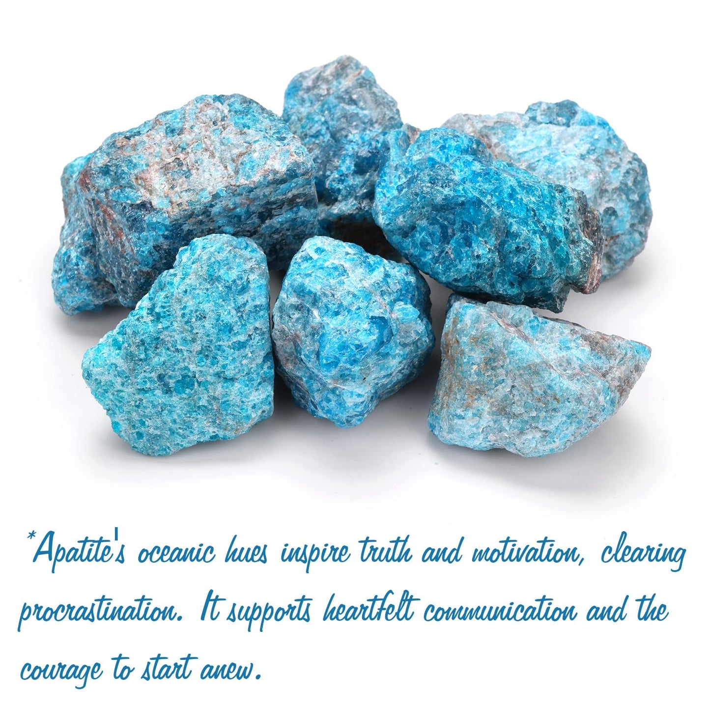 GolbalJew Apatite Natural Raw Crystals 2PCS Healing Crystal Stones 1.2-2.0” Reiki Healing Gemstones for Meditation Chakra Balance Home Decor