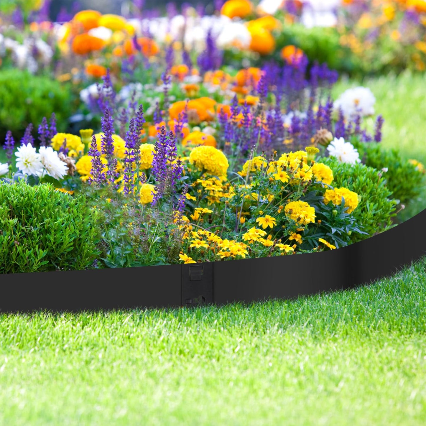 YXJSTO 5 Pack Steel Landscape Edging,Metal Landscape Edging 40 Inch Strips, Metal Garden Edging 8 inch Depth, Steel Edging for Landscaping