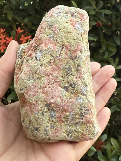 GAF TREASURES XL Raw Unakite, 3-4" Natural Rough Unakite, Unakite Rough, Unakite Healing Rough Crystal (Unakite, 0.5-1 lb)