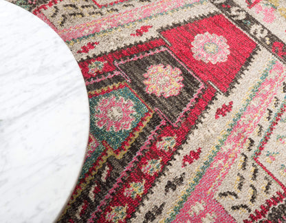 Unique Loom Sedona Collection Southwestern, Geometric, Border, Over-Dyed, Modern, Tribal, Abstract Area Rug (5' 0 x 8' 0 Rectangular, Multi/Beige)