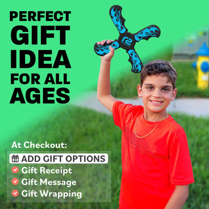 Outdoor Toys For Kids Boomerang - Fun 6 Year Old Boy Gifts & Soft Flying Kid Toys for Indoor & Outdoor Play - Birthday Presents for Kids 8-12 & 8 Year Old Gift Ideas, Cool Gifts for Kids 3 4 5 6 7 +