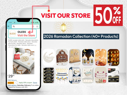 OLEEK eid mubarak banner- eid decorations for home 2026 - eid mubarak decorations - eid decor - ramadans mubarak decorations - eid decoration - eid and ramadan banner