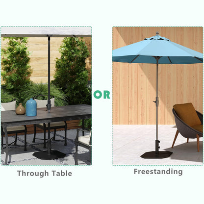 Helios&Hestia 40lbs Square Heavy Duty Outdoor Patio Umbrella Base, Steel Plate Stand Weight with 4 Non-Slip Pads, Fits 7 to 11ft Market Umbrellas, Black