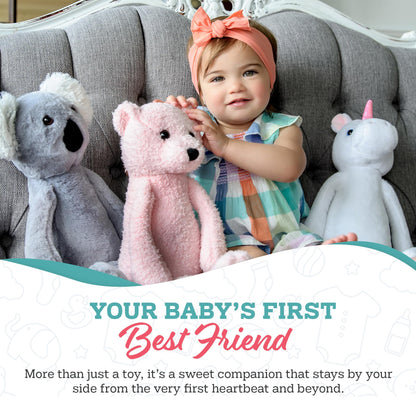 My Baby’s Heartbeat Bear, 20 Second Re-Recordable Digital Voice Recorder Plush Keepsake for Baby’s Heartbeat Memory, Pregnancy Keepsake (Not a Medical Device), Patriot