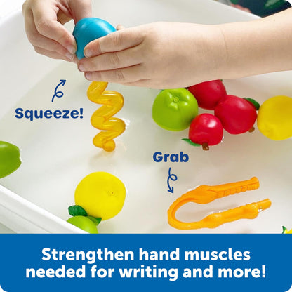 Learning Resources Helping Hands Fine Motor Tool Set Toy - Sensory Bin Sand Toys, Montessori, Plastic Tweezers, Therapy Games for Toddler, Homeschool Preschool Supplies