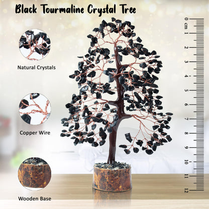 Crocon® Black Tourmaline Birthday Gifts for Women, Men & Friends, Tree of Life Crystals and Healing Stones, Home & Office Decor, Money Tree, Women Gift Ideas | House Warming Gifts New Home for Mom