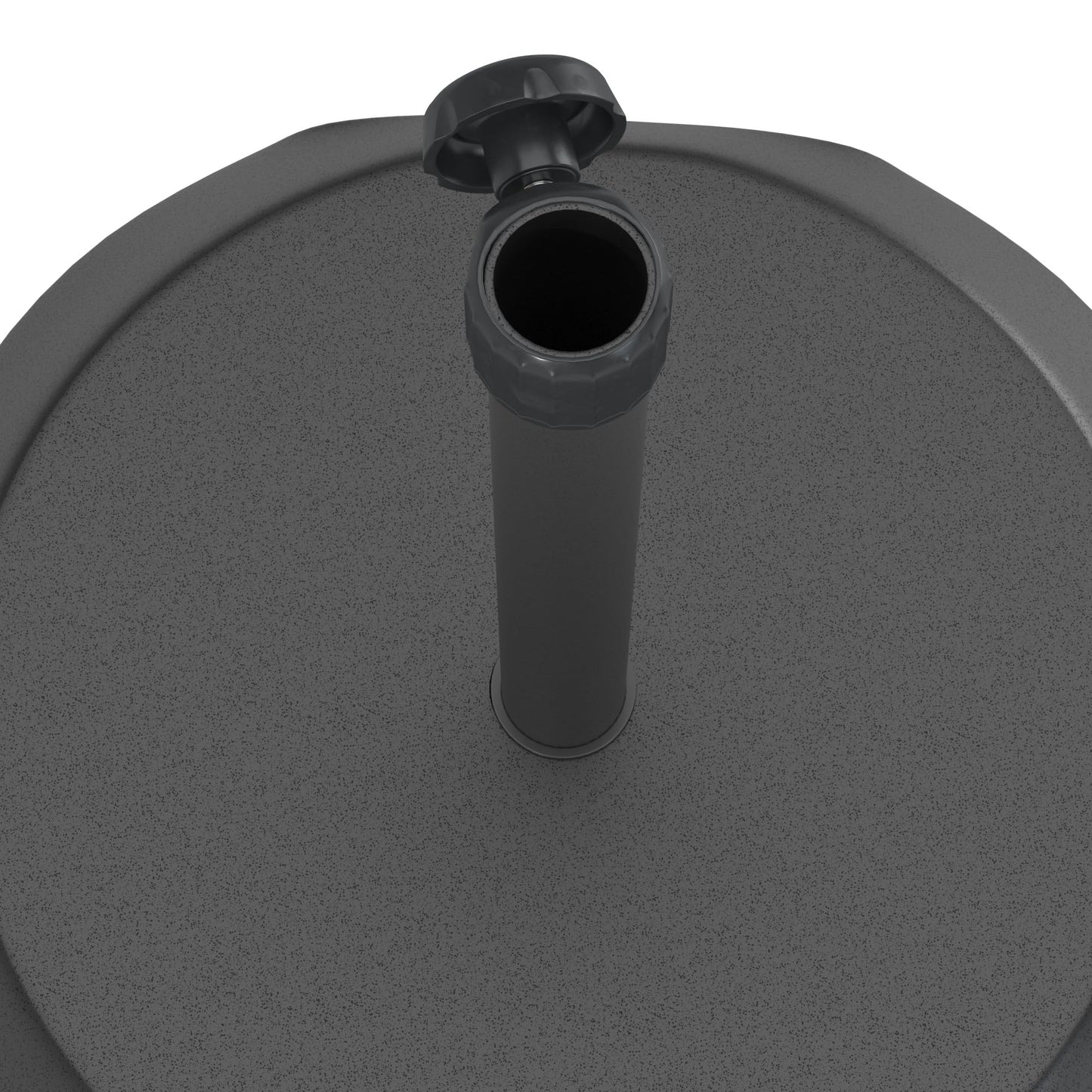 California Umbrella 75 Lb. Weighted Concrete Premium Free Standing Patio Umbrella Base, Fits Up to 1.5" Diameter Umbrella Pole, Hammertone Gray