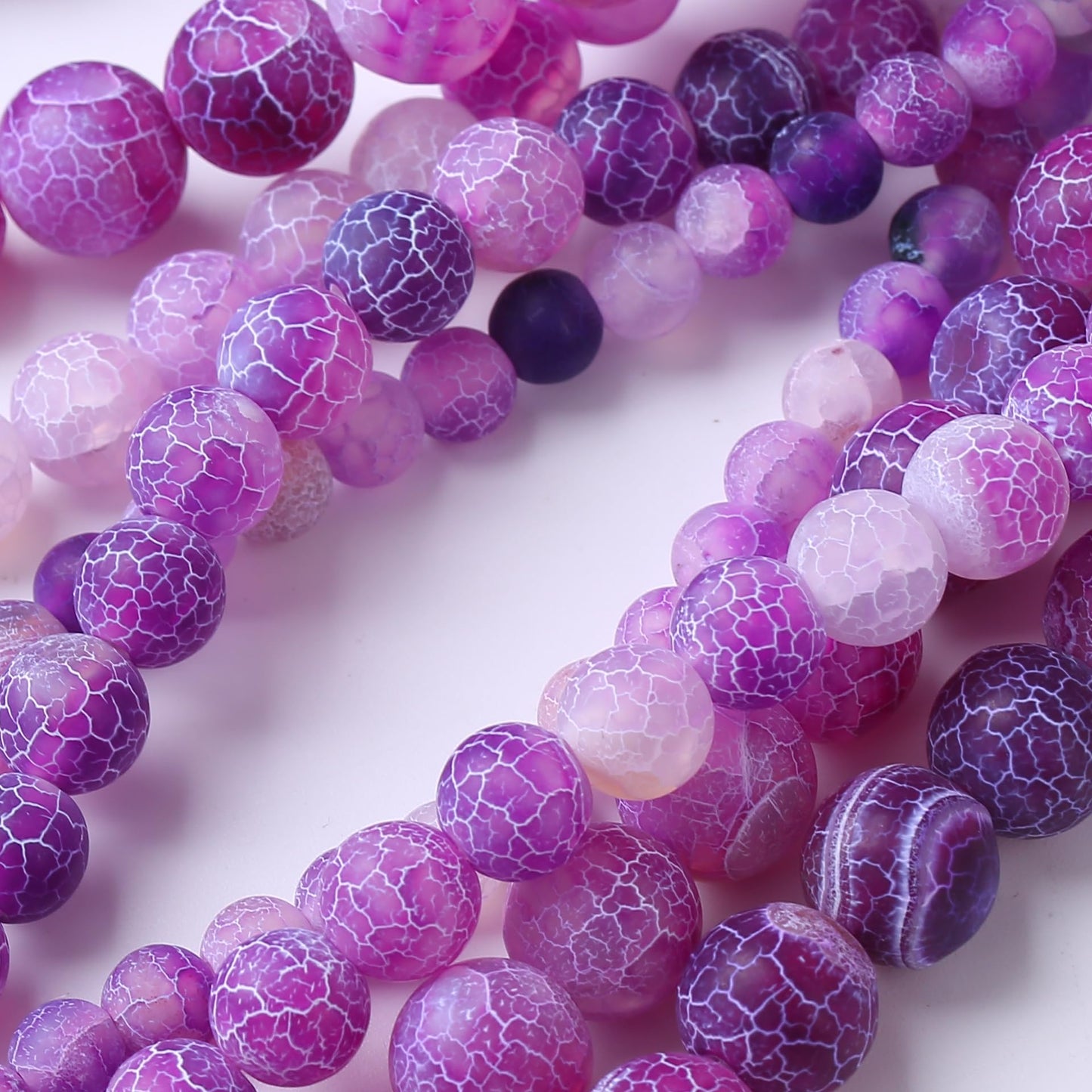 Mixed Color Weathered Agate Stone Beads Gemstone Round Crystal Energy Stone Beads for Jewelry Making DIY Bracelet Necklace 1 Strand 15.5inch 35PCS 10MM