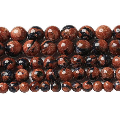 60pcs 6mm Starry Bicolor Sandstone Beads Natural Round Loose Spacer Beads for Jewelry Making DIY Bracelets Crystal Energy Healing Power Stone (6mm, Bicolor Sandstone Beads)