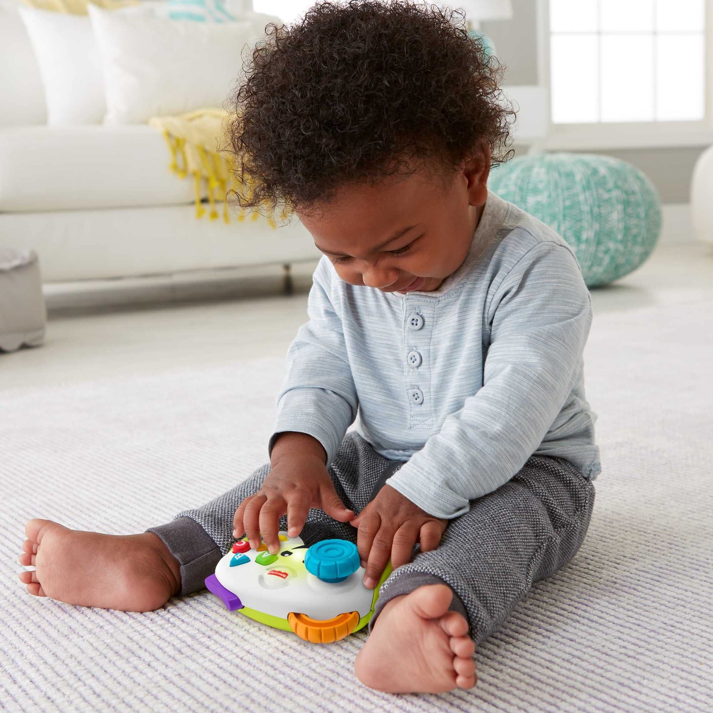 Fisher-Price Baby & Toddler Toy Laugh & Learn Game & Learn Controller with Music & Lights for Early Pretend Play Infants Ages 6+ Months