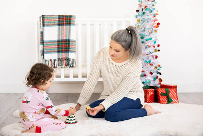 Pearhead Christmas Tree Stack Toy - Holiday Nursery Décor and Stacking Rings for Baby