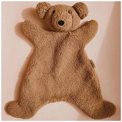 Teddy Bear Lovey Comforter Toy for Babies, Snuggle Toy Baby Girl & Boy, Nursery Soft Little Lovie for Newborns and up, Cuddly Plush Security Blanket Infants 0-6 Months, 12inch (Brown Bear)