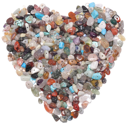 400pcs Natural Chip Stone Beads for Jewelry Making Multicolor 5-8mm Irregular Gemstones Healing Crystal Loose Rocks Bead Hole Drilled for Ring Earrings Necklace Bracelet Making DIY Art Crafts