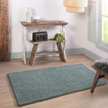 Keeko Soft 2x4 Small Runner Rug, Bedside Rugs for Bedroom Indoor Runner Hallway Carpets Non Slip Living Room Area Throw Rugs Memory Foam Laundry Room Rug for Teen Kids Boys Dorm Room Decor Grey
