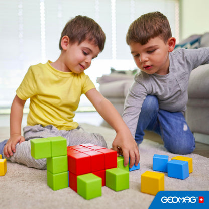 Geomag Magicube Magnetic Blocks for Toddlers Ages 1–5 | Swiss-Made STEM Building Toy Sets | Multiple (MAGICUBE_24PCS_Montessori)
