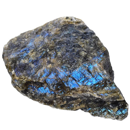 FZBHRO Raw Labradorite Stone Blue Rough Labradorite Rock Healing Crystal and Stone for Tumbling Meditation 0.6-0.8 Pound