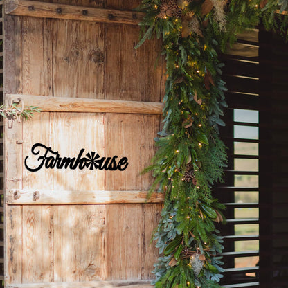 Metal Farmhouse Signs with Windmill, Rustic Farmhouse Letters Sign Wall Art for Living Room Kitchen Entryway Dining Room Bedroom 4.1x16 inches