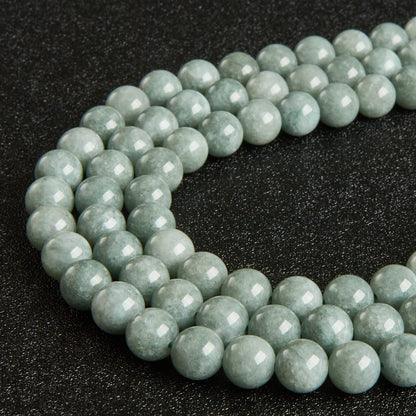 60pcs 6mm Burmese Jade Beads Natural Gemstone Beads Round Loose Beads for Jewelry Making