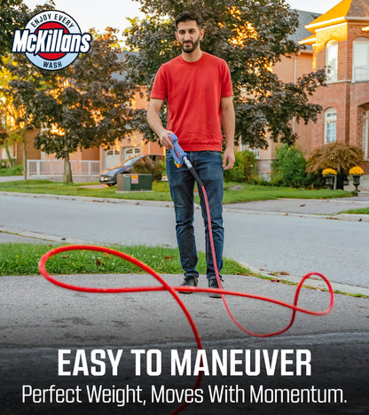 McKillans® QC Installed Pressure Washer Hose 50 ft - Flexible & Kink-resistant - Steel-Braided & Durable- 3/8" QC Pre-Installed Stainless Steel - Power Washer Hose - High Pressure 1/4" Inner Diameter