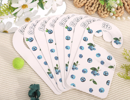 Blueberry Theme Baby Closet Dividers - Berry Baby Clothes Nursery Size Organizer,Nursery Closet Dividers Newborn-24 Months (Blueberry)