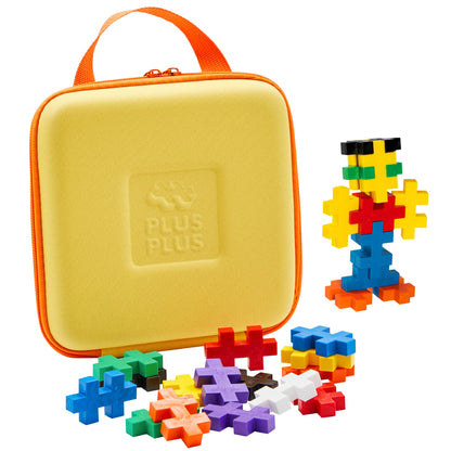 PLUS PLUS Big - Travel Case w/ 15 Big Pieces - Interlocking Large Puzzle Building Blocks, Quiet Stem Toys for Toddlers - Gifts for Boys & Girls