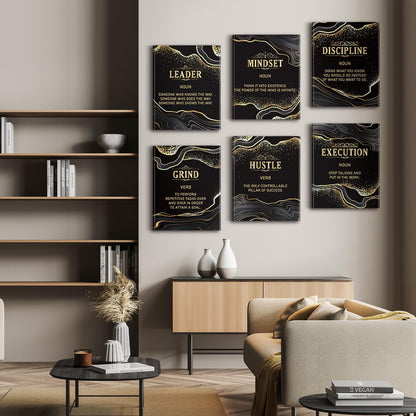 Geyoga 6 Pcs Inspirational Office Wall Art Motivational Quotes for Living Room Motivational Wall Decor Encouraging Canvas Posters Sayings for Wall Decor for Home Office 10 x 8 Inch