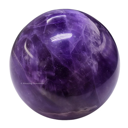 Amazing Gemstone Amethyst Crystal Ball with Stand - 2" Inches Crystal Sphere Meditation Balls for Witchcraft and Decorative Balls