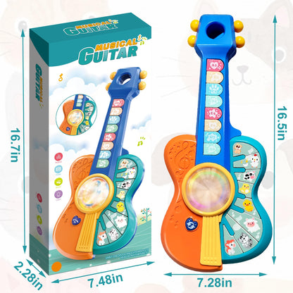 SailStart Toddlers Guitar Musical Toys for 1-2 Year Old Boy/Girl, Multiple Modes with Piano Keys, Animal Sounds, Musical, Baby Toys 12-18-24 Months, Gifts for One Year Old Boys/Girl