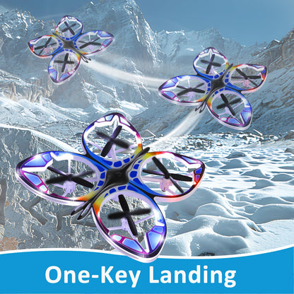 Authticar Mini RC Drone RC Butterfly Drone for Beginners with Colorful Light, 3D Flip, Headless Mode, Altitude Hold, Remote Control, Butterfly Quadcopter Gift for Teens Adults