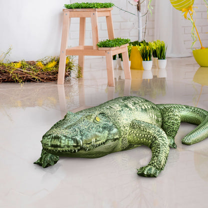 Jet Creations 49” Long Inflatable Alligator Toy, Green, Realistic Africa Animal Design, Garden Decor, Photo Wildlife Safari Theme Decoration, Bird Deterrent, Thanksgiving Christmas Winter1 pc