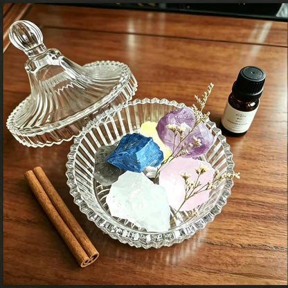 Calming & Healing Crystal Set, Natural Raw Crystals 1.2-2″Amethyst, Smoky Quartz et. Stress Relief Stones for Anxiety, Mood Lifting & Relaxation