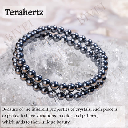 Hematite - Mental Mastery - 6mm Beaded Bracelets for Women Handmade Semi Precious Natural Stone Stretch Elastic Jewelry Yoga Protection Gifts Small