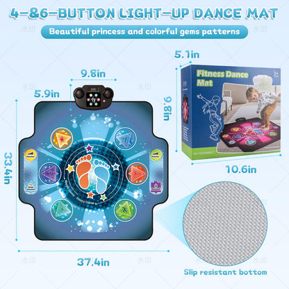 BulaBe Upgraded Dance Mat for Kids with Wireless Bluetooth, 5 Game Modes, LED Lights,Electronic Music Game Dance pad Floor Toys for Girls Boys Birthday Gifts Ages Toddlers 3-5 4-8 8-12 Year Old