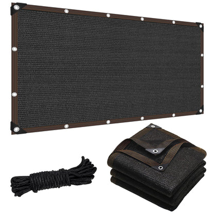 LCYFBE Garden 90% Shade Cloth, 6 x 12 FT Shade Mesh Tarp with Reinforced Grommets, Black Outdoor Sunblock Shade Cloth Cover for Plants, Greenhouse, Patio, Chicken Coop, Sun Shade Net