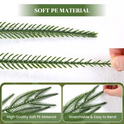 6ft Artificial Christmas Garland, Real Touch Norfolk Pine Garland - Pine Garland, Greenery Christmas Garland for Mantle, Table, Fireplace, Indoor, Outdoor Christmas Decorations