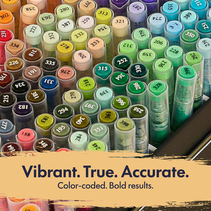 Xushro Acrylic Markers Set - 240 Brush Tip with Waterproof & No-Bleed Lightfast Ink - Acrylic Paint Markers for Rock Painting, Canvas, Wood, Glass, Fabric, & Egg - Arts and Crafts for Adults & Kids