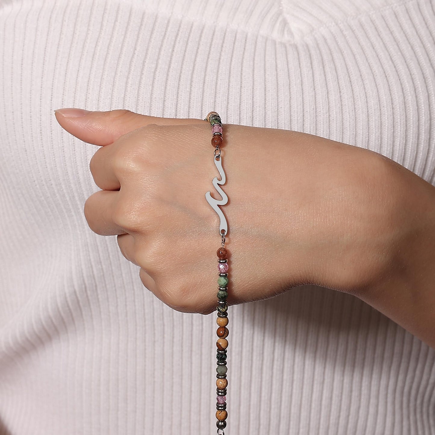 TONY & SANDY Niece Gifts from Auntie Aunt, Niece Bracelet Birthday Gifts, Wave Bracelet for Women, Graduation Gift for Her Easter Mothers Day Teens Adults Nieces Christmas Jewelry from Aunt