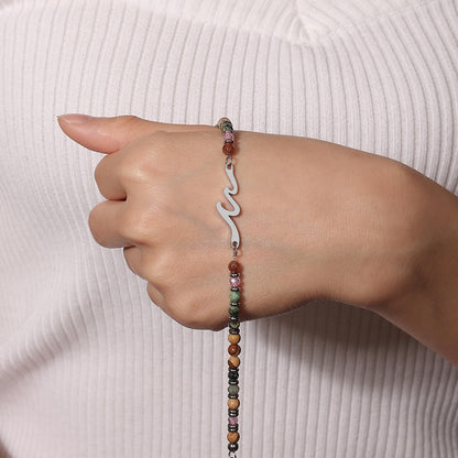TONY & SANDY Niece Gifts from Auntie Aunt, Niece Bracelet Birthday Gifts, Wave Bracelet for Women, Graduation Gift for Her Easter Mothers Day Teens Adults Nieces Christmas Jewelry from Aunt