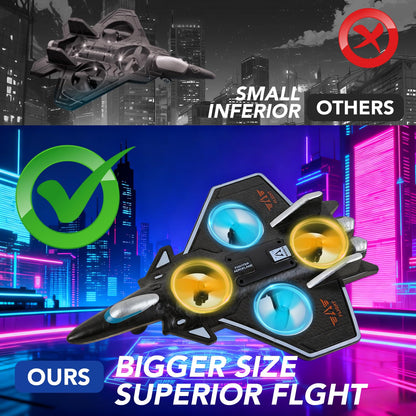 NXD Foam Remote Control Airplanes RC Planes for Kids Adults Beginners, Outdoor Stunt RC Airplane Toy with 360° Flips & Lights, Easy to Fly Gift for Boys Girls