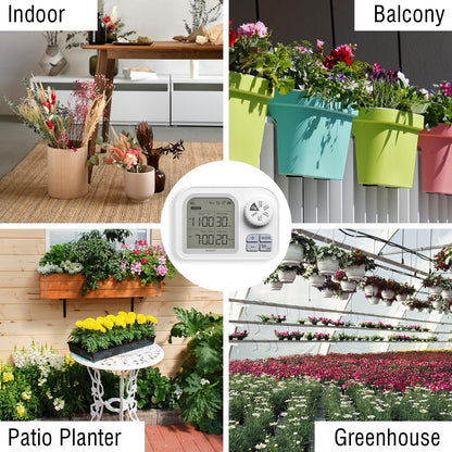 Raddy WS-74 Solar Drip Irrigation System with Smart APP Control, IPX7 Waterproof, Adjustable Soil Moisture Sensor, 2600mAh Battery, Automatic Watering Kits for Indoor Outdoor 15 Potted Plants