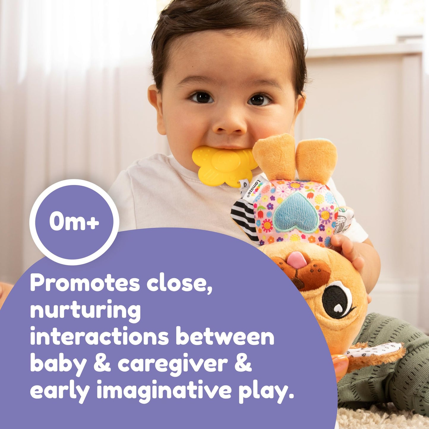 Lamaze Lovey The Pug Clip On Toy - Baby Sensory Toys for Stroller or Car - Developmental Stroller and Car Seat Toys - Includes Clip for On-The-Go Stroller or Car Seat Play - Ages 0 Months and Up